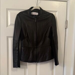 Tahari Black Leather Jacket